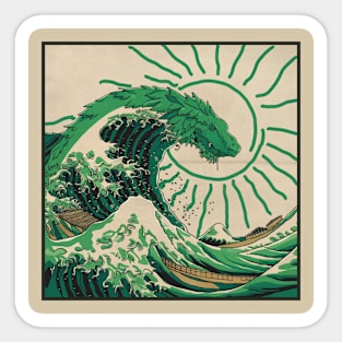 GREEN WAVE Sticker